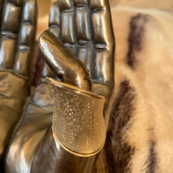 Italian JCM 925 Silver Wide Saddle Vermeil Ring Size 6 - Picture 7 of 9